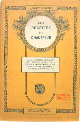 Couverture de 1914 LES RECETTES DU CHAUFFEUR OMNIA