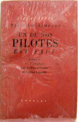 Couverture de UN DE NOS PILOTES EST SAUF PAR W.SIMSON RARE EDITION CHARLOT EN 1946
