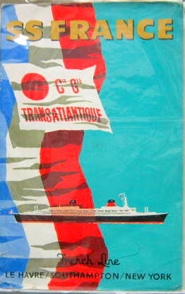 Couverture de SS FRANCE Cie Gle TRANSATLANTIQUE GRAND DEPLIANT