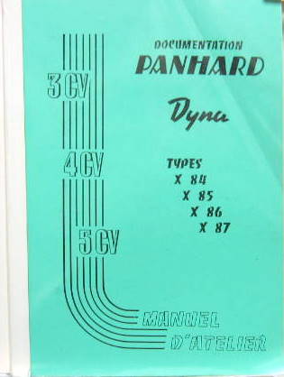 Couverture de PANHARD X 84-85-86-87 ET JUNIOR MANUEL DE REPARATION EN PHOTOCOPIES RELIEES