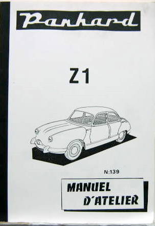 Couverture de PANHARD DYNA Z 1 MANUEL DE  REPARATIONS EN PHOTOCOPIES RELIEES