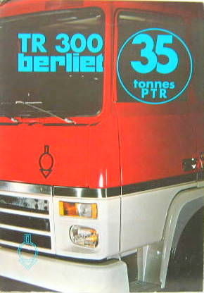 Couverture de 1970 BERLIET CAMION TR 300 35 T N°695 DEPLIANT