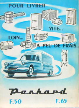 Couverture de 1960-9 PANHARD PL 17 UTILITAIRES F 50 F-65  DEPLIANT