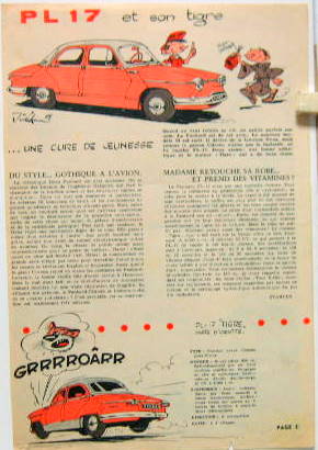 Couverture de 1959 PANHARD PL 17 ET SON TIGRE PAR STARTER DECOUPE DE REVUE