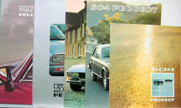 Couverture de 1974-1982 PEUGEOT 504 CABRIOLET ET COUPE CATALOGUE AU CHOIX