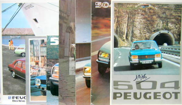 Couverture de 1976-1983 PEUGEOT 504 CATALOGUES PUBLICITAIRES