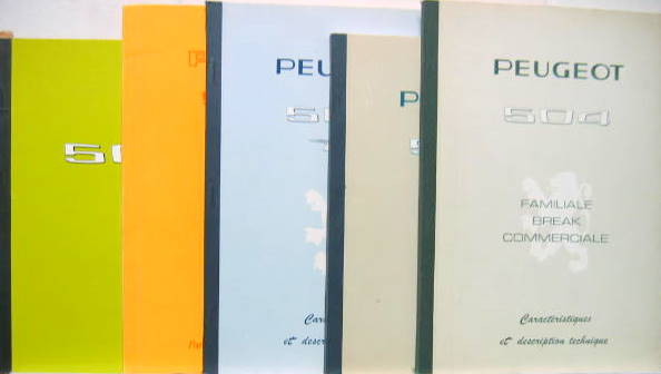 Couverture de PEUGEOT 504 DESCRIPTIF  TECHNIQUES AU CHOIX