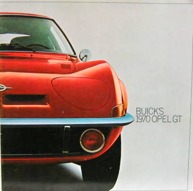Couverture de 1970 OPEL  GT CATALOGUE USA EN ANGLAIS