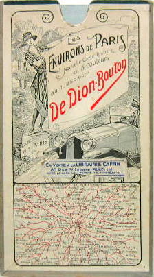 Couverture de 1925 ENVIRON DE DION BOUTON 2 CARTES ENTOILES AVEC EMBOITAGE DES ENVIRONS DE PARIS