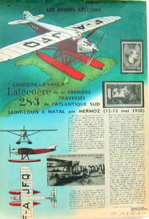 Couverture de LATECOERE 28-3 PAGE DECOUPE D'UNE REVUE D'ADOLESCENT DE 1966