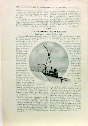 Couverture de 1913 LES HYDROAEROPLANES AU PERCHOIR EXPERIENCES RECENTES DE MR BLERIOT ARTICLE D'EPOQUE