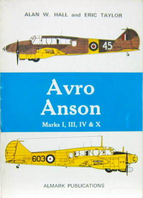 Couverture de AVRO ANSON MARKS I IV AND X EN ANGLAIS