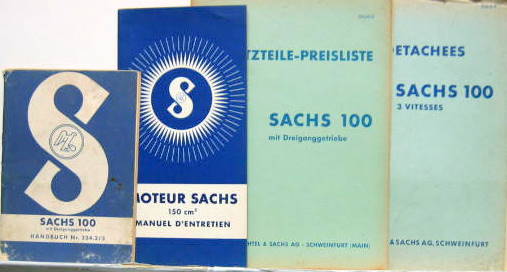 Couverture de SACHS 100 ET 150 CM3 DOCUMENTS DIVERS SUR DEMANDE