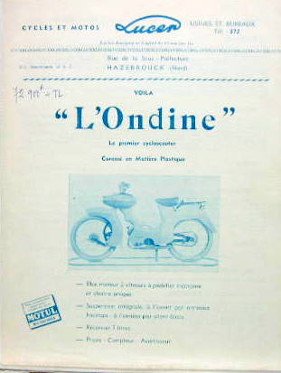 Couverture de ONDINE LE PREMIER CYCLOSCOOTER DE LUCER (HAZEBROUCK)