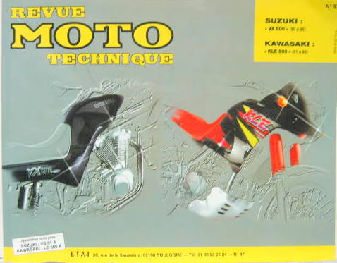Couverture de 97 RMT SUSUKI VX 800 (90 A 95) KAWASAKI KLE 500 (91 A 95)