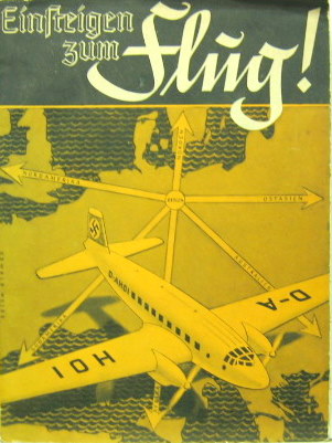 Couverture de 1938 EINFTEIGEN ZUM FLUG AVIATION COMMERCIALE DANS LE MONDE ET EN ALLEMAGNE EN ALLEMAND