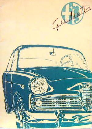Couverture de ALFA GIULETTA BERLINE ET TI SPYDER ET VELOCE 1961  LIVRET D'ENTRETIEN