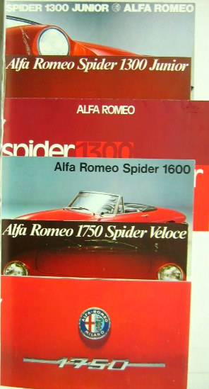 Couverture de ALFA ROMEO SPIDER PETITS CATALOGUES