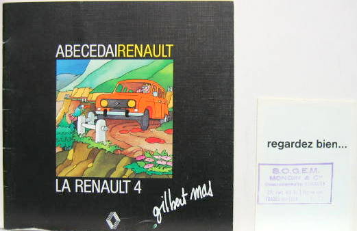 Couverture de RENAULT 4 ABCEDAIRE DESSINS DE G.MAS ET LE PLUS PETIT CATALOGUE AU CHOIX