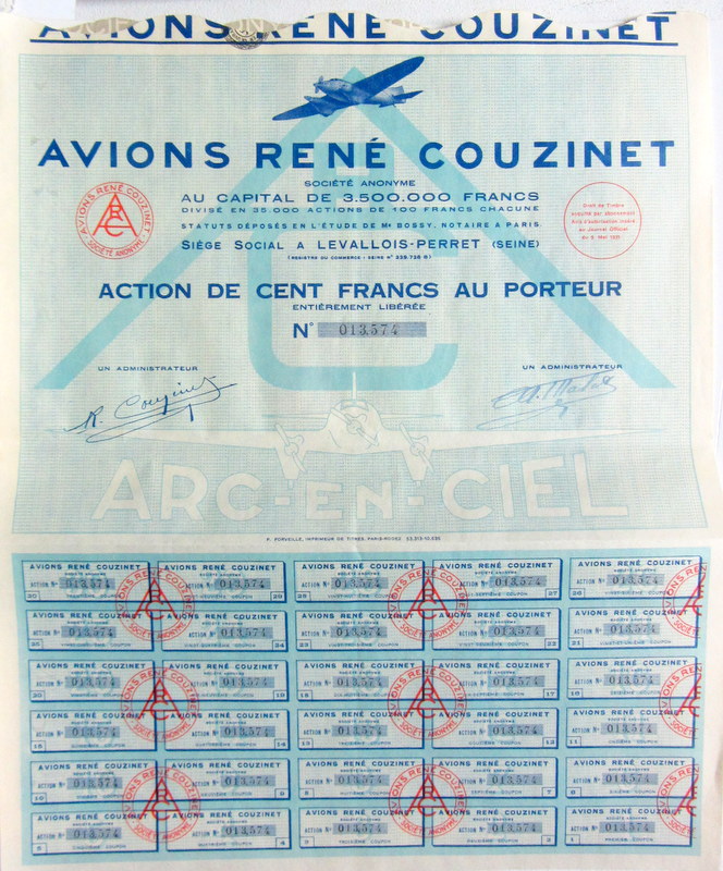 Couverture de 1931 ACTION  COUZINET  L"ARC EN CIEL SIGNEE DE COUZINET