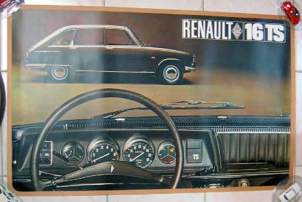 Couverture de RENAULT 16 TS AFFICHE ORIGINALE DREAGER