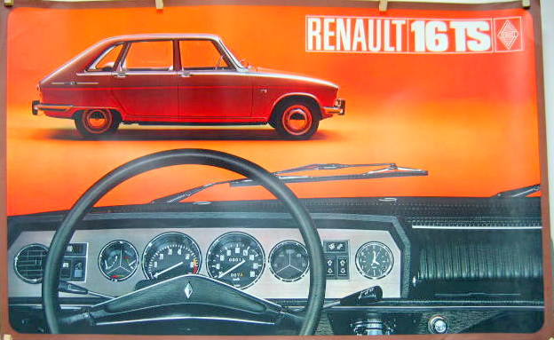 Couverture de RENAULT 16 TS AFFICHE ORIGINALE DREAGER