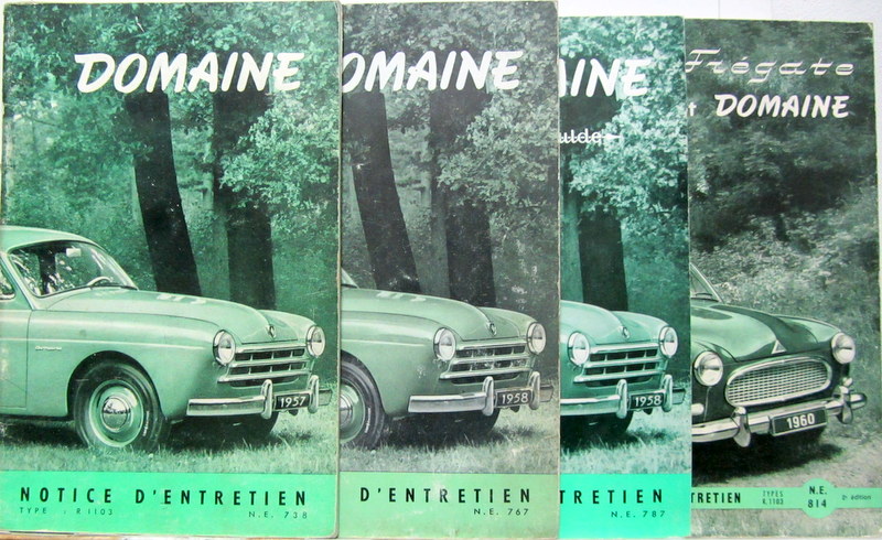 Couverture de 1957-1960 DOMAINE LIVRET D'ENTRETIEN