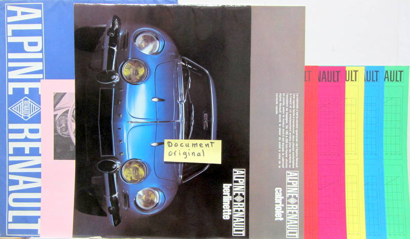 Couverture de 1967 ALPINE A 110 BERLINETTE ET CABRIOLET DOSSIER COMPLET DANS SON ENVELOPPE ALPINE