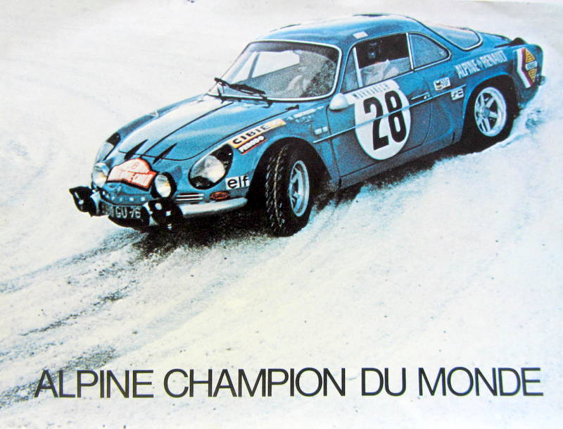 Couverture de ALPINE CHAMPION DU MONDE AVEC LE REPERTOIRE DES COURSES GAGNEES DE 1969 A 1971