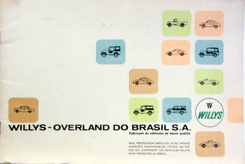 Couverture de 1962 WILLYS OVERLAND JEEP AVEC DAUPHINE DAUPHINE GORDINI ALPINE INTERLAGOS COUPE ET CABRIOLET CATALOGUE EN FRANCAIS