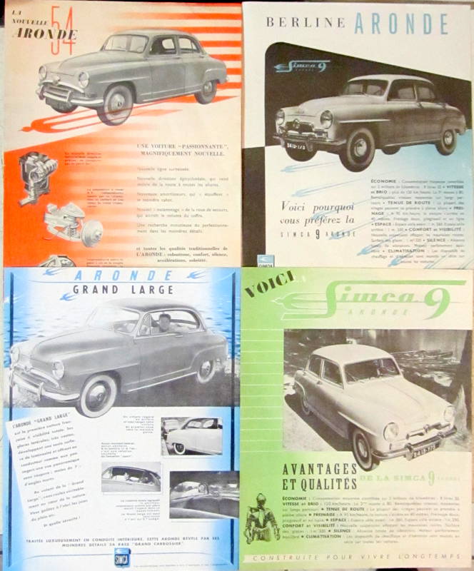 Couverture de SIMCA ARONDE ET GRAND LARGE CATALOGUE