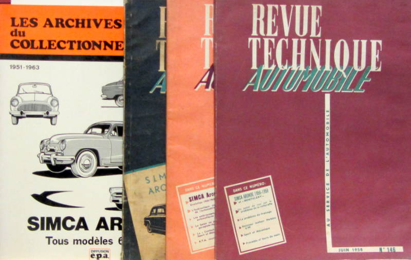 Couverture de SIMCA ARONDE ET P 60 REVUE TECHNIQUE RTA