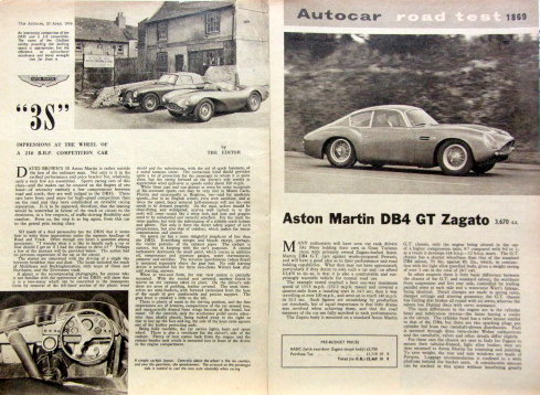 Couverture de 1956-1962 ASTON MARTIN 3S ET DB4 GT ZAGATO   ESSAIS D'EPOQUE  EN ANGLAIS