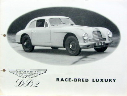 Couverture de 1952 ASTON MARTIN DB 2  CATALOGUE EN ANGLAIS