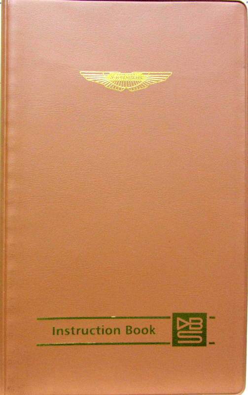 Couverture de 1968 ASTON MARTIN DBS 6 CYLINDRES LIVRET D'ENTRETIEN FAC SILMILE EN ANGLAIS