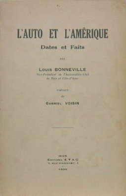Couverture de L'AUTO ET L'AMERIQUE DATES ET FAITS 1936