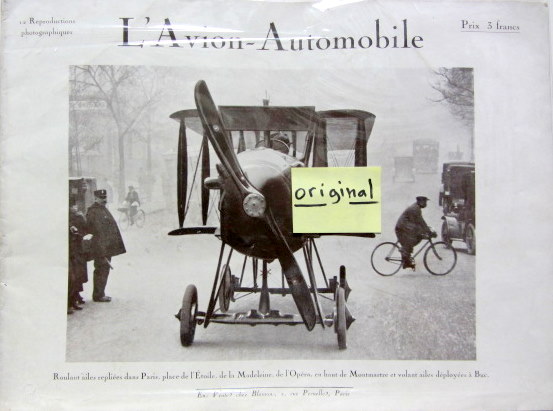 Couverture de 1921 L'AVION AUTOMOBILE DE R.TAMPIER  CATALOGUE