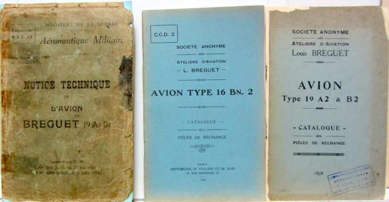 Couverture de BREGUET AVION 19 A2 B2 NOTICE- CATALOGUE DES PIECES SANS PLANCHES  16 BN2 -CATALOGUE DE PIECES SANS IMAGES 19A2B2