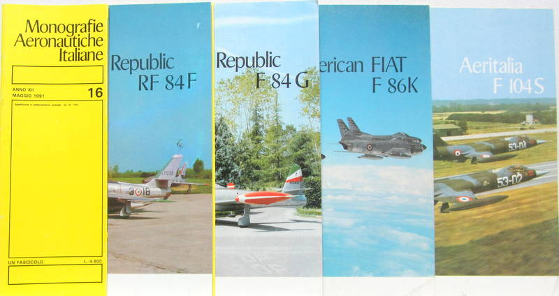 Couverture de AVION ITALIEN REPUBLIC RF 84F-F84G-AERITALIA F 104S - NORTH AMERICAN FIAT F 86K  EN ITALIEN