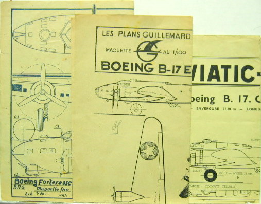 Couverture de B 17 PLANS POUR MAQUETTE 3 AU CHOIX