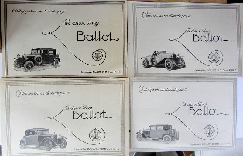 Couverture de BALLOT A PARIS PUBLICITE DECOUPEE DANS UNE REVUE D'EPOQUE