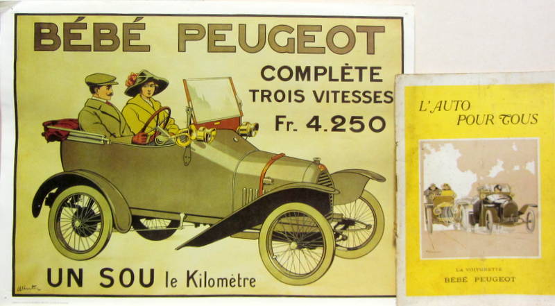 Couverture de PEUGEOT BEBE REPRODUCTION D'AFFICHE - L'AUTO POUR TOUS BEBE CATALOGUE
