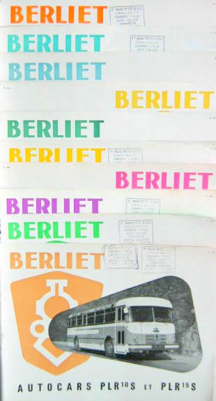 Couverture de BERLIET AUTOBUS AUTOCAR PROSPECTUS AU CHOIX