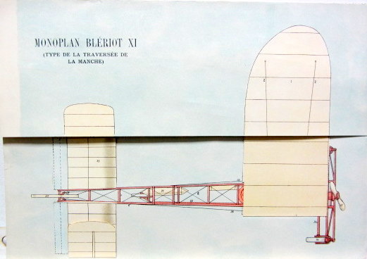 Couverture de MONOPLAN BLERIOT XI TYPE DE LA TRAVERSEE DE LA MANCHE PLANCHES A SYSTEME FAISANT DECOUVRIR SUCCESIVEMENT L'INTERIEUR DE L'AVION