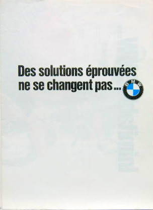 Couverture de BMW DES SOLUTIONS EPROUVEES + POSTER DE R90S 4 PAGES DEPLIANT