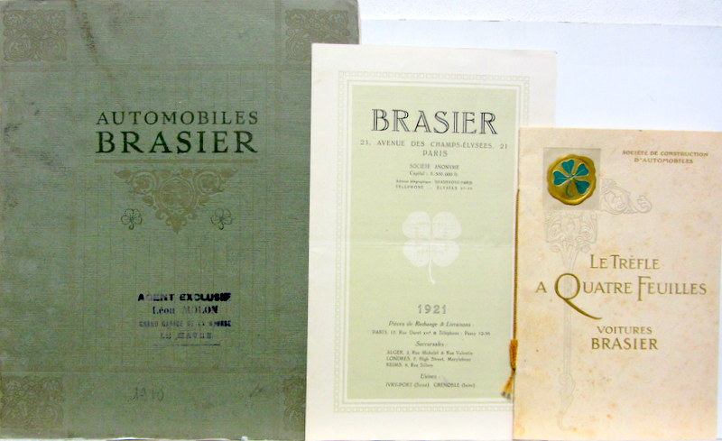 Couverture de BRASIER 1910 - TARIF 1921 - CATALOGUE 1907