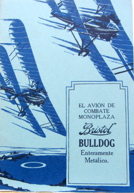 Couverture de BRISTOL BULLDOG EL AVION DE COMBATE MONOPLAZA CATALOGUE EN ESPAGNOL