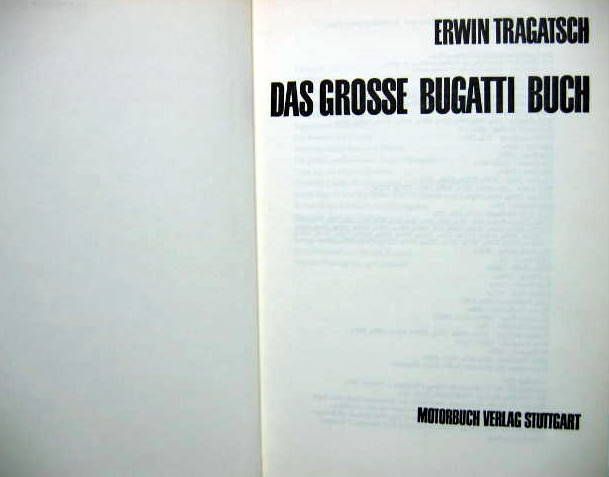 Couverture de DAS GROSSE BUGATTI BUGATTI DE ERWIN TRAGATSCH