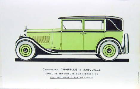 Couverture de C4 CARROSSERIE CHAPELLE ET JABOUILLE
EMAIL VERT ONDINE ET NOIR IRIS