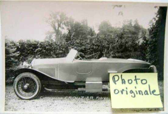 Couverture de CHENARD ET WALCKER TORPEDO AVEC POINTE CARROSSERIE CROUZIER A MOULINS ALLIER